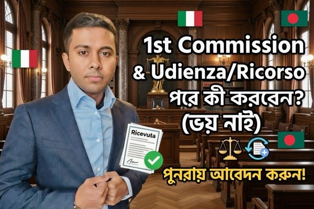 1st Commission ও Udienza/Ricorso পরে কী করবেন? (ভয় নাই)
